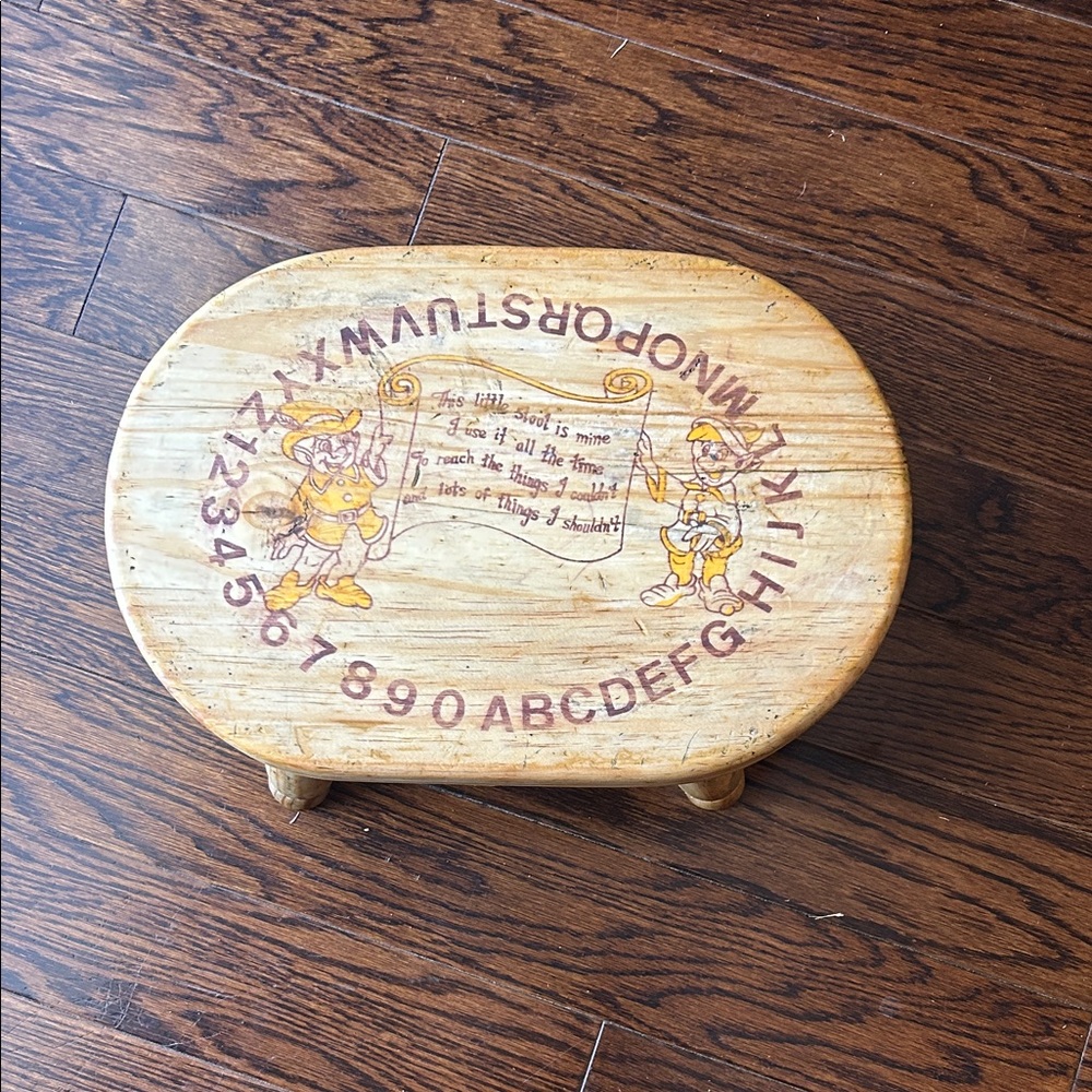 Vintage Wooden Alphabet Step Stool. Made in Brazil.
